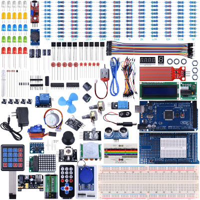 UNIROI Arduino Mega 2560 Kit con Tutorial per Arduino Uno Nano, con Fiamma sensore, 5 V modulo relè Scheda, Resistenza (Articolo 242) (UA003)