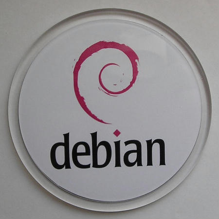 Sottobicchiere rotondo Debian Photo