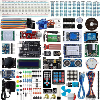 per Arduino Progetto Starter Kit con UNO R3 Board, Breadboard Holder, DC Motore per Principianti con Manuale per Arduino UNO R3 Mega2560 Mega328 NANO