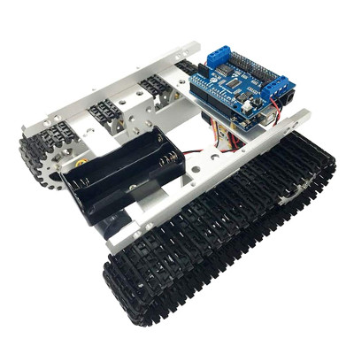 Almencla T100 Robot Car Chassis Smart Tank Platform Motors 9V ESPDuino Control for Arduino /Raspberry Pi 