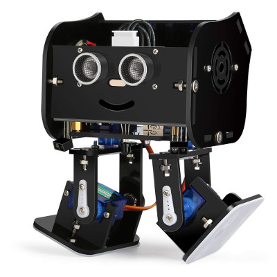 Elegoo Kit Arduino Robot Dipode con Tutorial di Montaggio - Kit Arduino STEM UNO Programma di Microcontrollore Ultrasuoni Multifunzione 