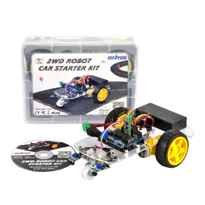OSOYOO 2WD Robot Car Starter Kit with UNO R3, with Tutorial DVD, Line Tracking Sensors, Bluetooth Module and IR Modules, Toy for Arduino DIY Learner 