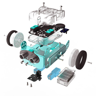 STEM Kit Assemblaggio Robot APP e PC Robotics controllato Arduino Sistema STEAM Education Robot programmabili 
