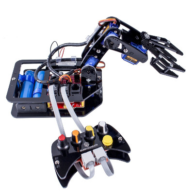 SunFounder DIY Robotic Arm kit 4-Axis Servo Control Rollarm with Wired Controller for Arduino Uno R3 