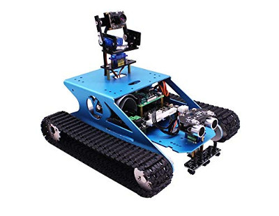 Yahboom G1 Robot Kit Rover Intelligente Tank in Lega di Alluminio per Raspberry Pi con Telecamera WiFi (Senza Raspberry Pi 3B +) STEM scientifico per Bambini e Studenti