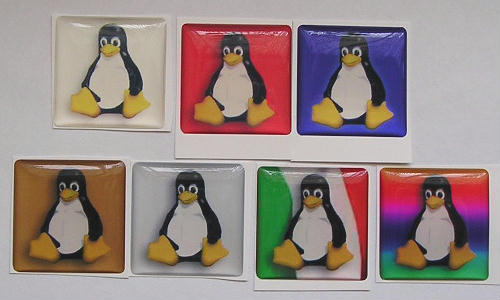 Badge Linux Tux Photo