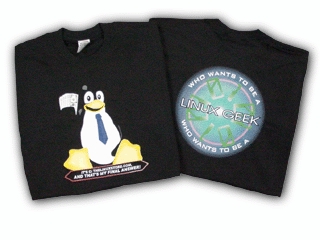 Who Wants to be a Linux Geek T-shir Photo