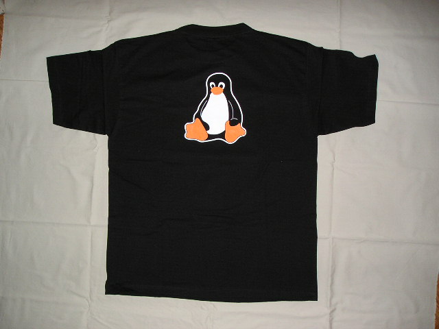 Linux T-shirt nera Photo
