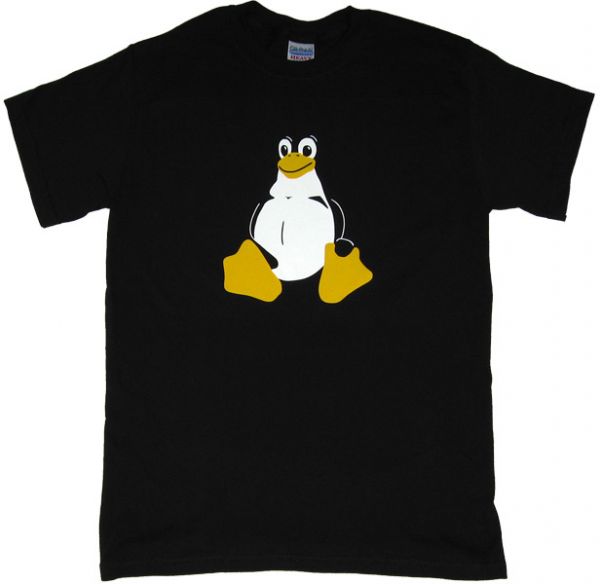 Linux Tux intero T-shirt nera Photo