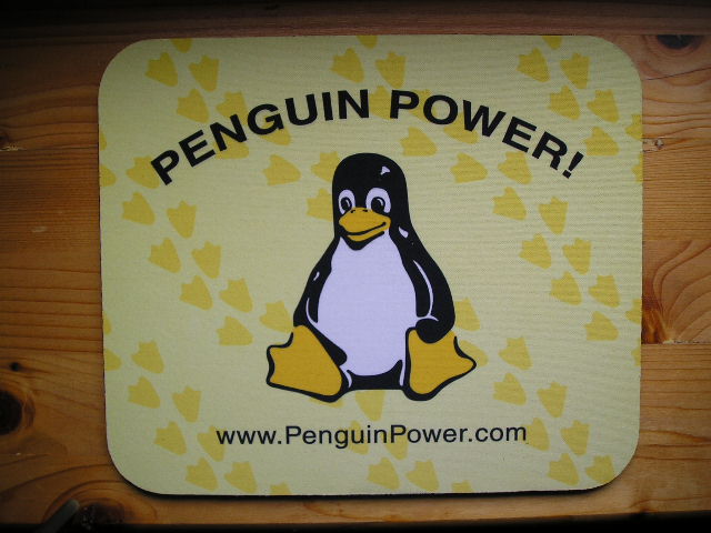 Tappetino mouse Penguin Power Photo