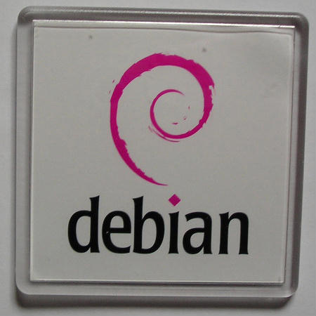 Sottobicchiere quadrato Debian Photo