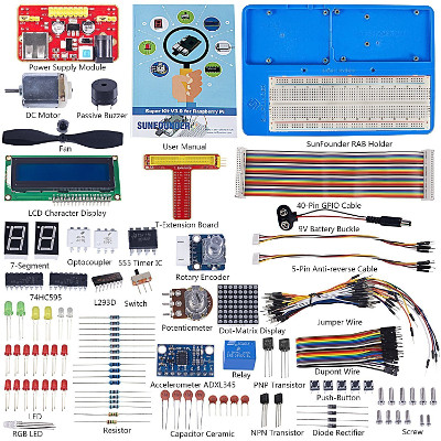 SunFounder Super Starter Learning Kit V3.0 for Raspberry Pi 3, 2 Model B & 1 Model B+