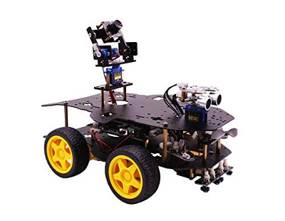 Robot Intelligente Yahboom 4WD per Raspberry Pi 3B + con Telecamera WiFi 