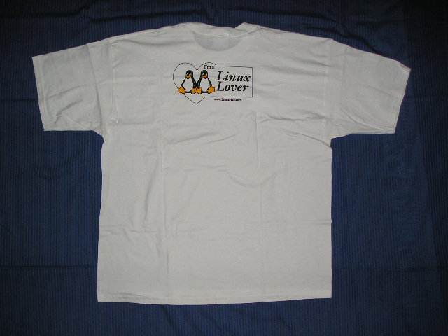 Linux Lover T-Shirt XL White Photo