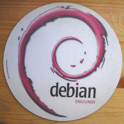 Tappetino mouse rotondo Debian Photo